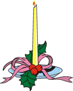 Christmas Candle 5 Clip Art