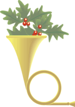 Christmas Horn 1 Clip Art