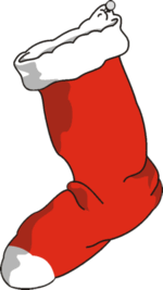 Christmas Stocking 1 Clip Art