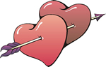 Hearts With Arrow Clip Art