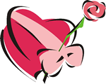 Valentine's Day Candy Rose Clip Art