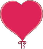 Valentine's Heart Balloon Clip Art