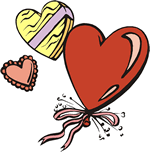 Valentine Heart Balloons Clip Art