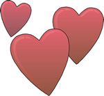 Valentine Hearts 3 Clip Art